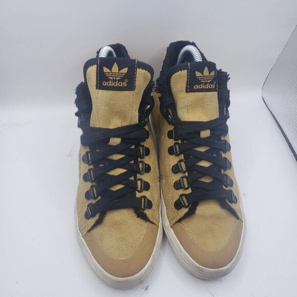 Adidas womens Honey Hook High Tops In Sand Brown size 5 - Picture 2 of 7